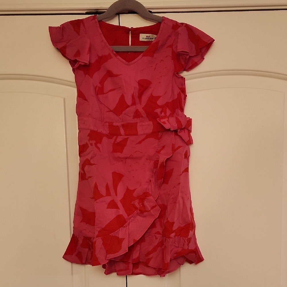 Vineyard Vines Pink Ruffle Kids Dress